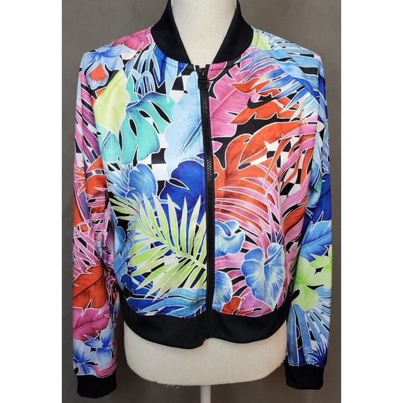 Nike Jackets & Blazers - Nike Jacket Women's Medium Full Zip Floral Colorful Activewear AR2220-010 EUC!